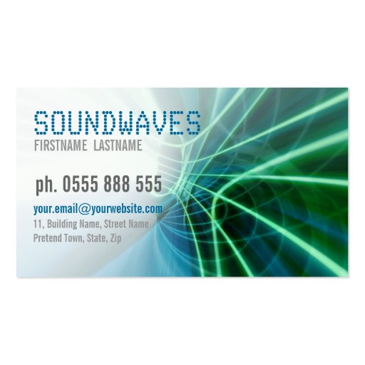 SOUNDWAVES Scifi Business Card (front side)