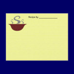 Soup Bowl Recipe Blank Card postcards