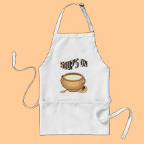 SOUP'S ON aprons