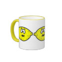 Sour Lemon Face mugs by coppernickle Sour Lemon Face mugs