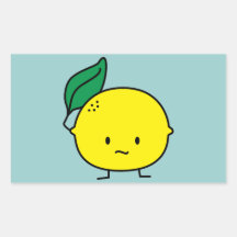 Sour Lemon Rectangular Sticker