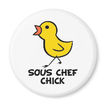 Sous Chef Chick magnets by chicktshirts8 Sous Chef Chick magnets
