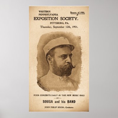Sousa and His Band - Vintage 1901 Print