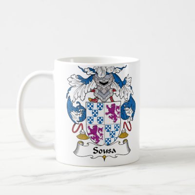Sousa Family Crest Mug by coatsofarms