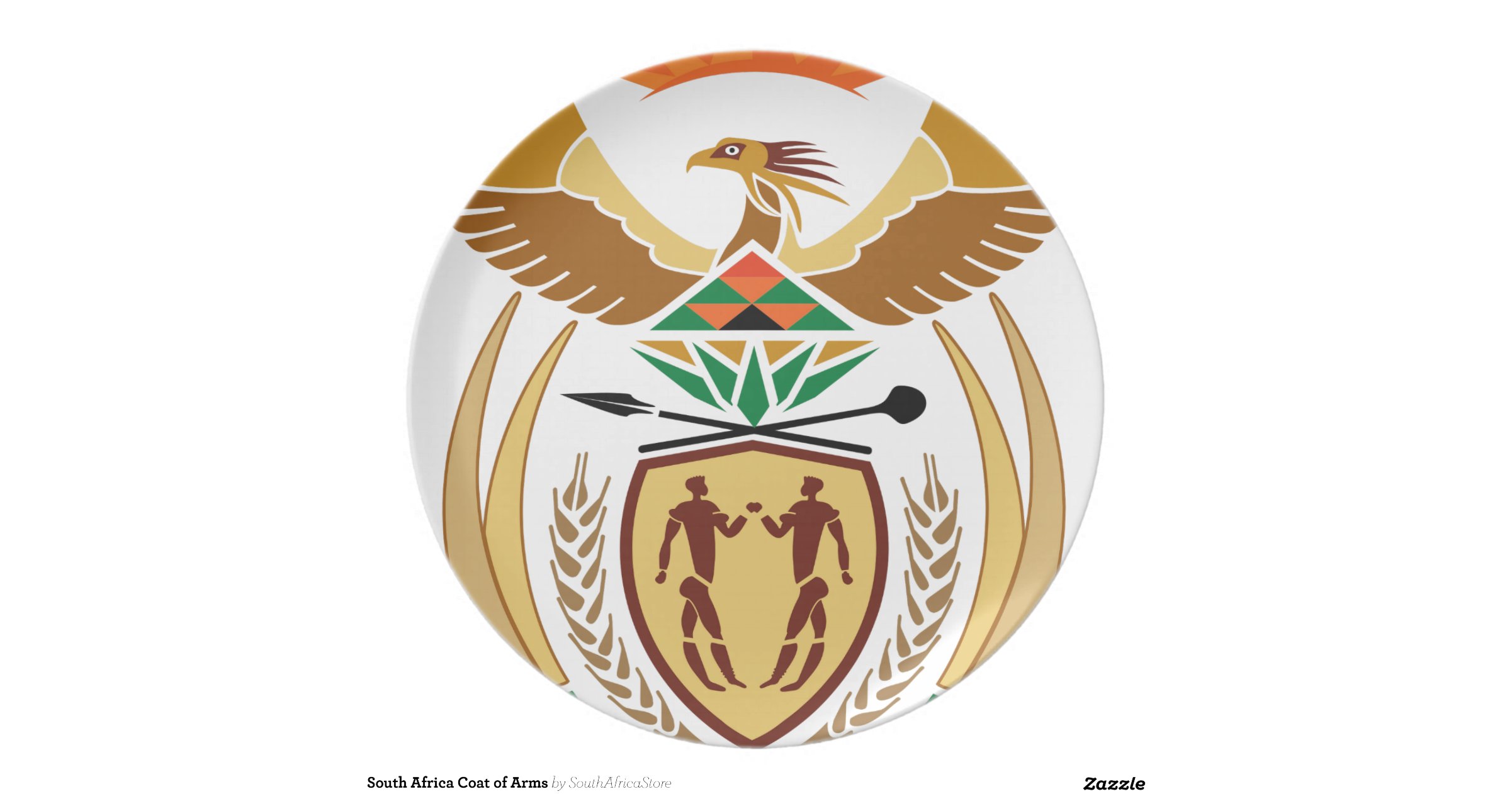 south-africa-coat-of-arms-plate-zazzle