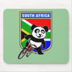 This cute cycling panda stands in front of a South African flag with his bike. This original design makes a perfect gift for South African bicyclers or bicycling fanatics in South Africa. Great for everyone who loves cute pandas and biking.