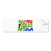 South Africa + flag Bumper Sticker