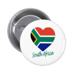 South Africa Flag Heart Pin
