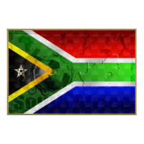 South Africa flag Large Soccer Poster posters