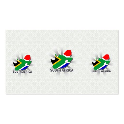South Africa Flag Map 2.0 Business Card (back side)