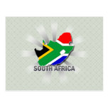 South Africa Flag Map 2.0 Postcard