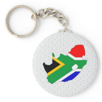 South Africa Flag Map full size Keychains