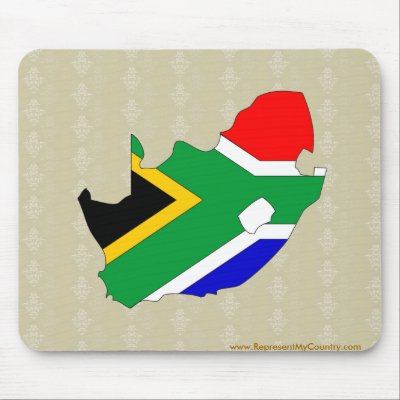 South Africa Flag Map full size Mousepad by representmycountry