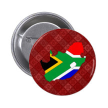 South Africa Flag Map full size Pinback Button