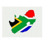 South Africa Flag Map full size Postcards