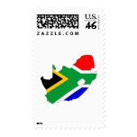 South Africa flag map Postage Stamp