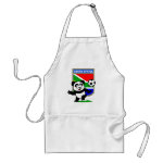 This adorable little panda is too cute! He's featured in front of a large flag from South Africa and ready to play football and score some goals. This cute design is perfect for football players and soccer fans.