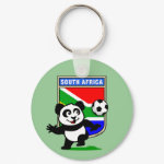 This adorable little panda is too cute! He's featured in front of a large flag from South Africa and ready to play football and score some goals. This cute design is perfect for football players and soccer fans.