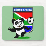 This adorable little panda is too cute! He's featured in front of a large flag from South Africa and ready to play football and score some goals. This cute design is perfect for football players and soccer fans.