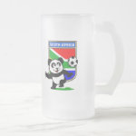 This adorable little panda is too cute! He's featured in front of a large flag from South Africa and ready to play football and score some goals. This cute design is perfect for football players and soccer fans.