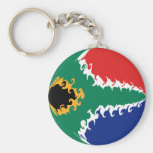 South Africa Gnarly Flag Keychains