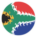 South Africa Gnarly Flag stickers by Flagnostic South Africa Gnarly Flag stickers