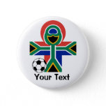 South Africa Happy Flag World Football Game Button