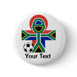 South Africa Happy Flag World Football Game Button