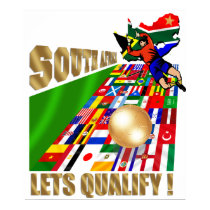 South Africa Lets Qualify Soccer posters