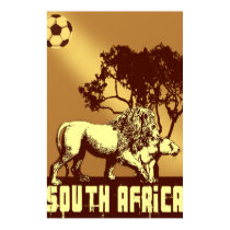South Africa lion safari soccer Poster posters