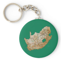 South Africa Map Keychain