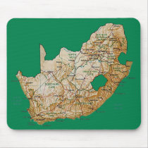 South Africa Map Mousepad by FlagAndMap South Africa Map Mousepad