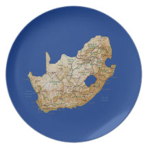 South Africa Map Plate