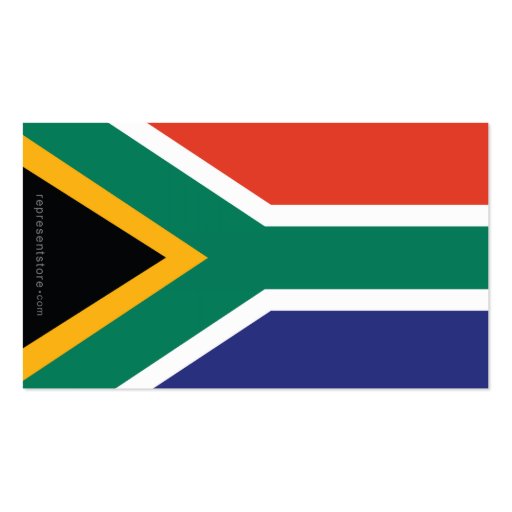 South Africa Plain Flag Business Card (back side)