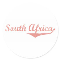 South Africa Revolution Style Round Sticker