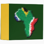 South Africa RSA African flag files 3 Ring Binder