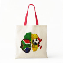 South Africa soccer lovers South AFrican flag face Canvas Bag
