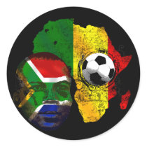 South Africa soccer lovers South AFrican flag face stickers