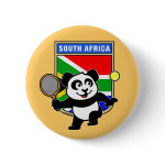 This adorable little panda loves to get out on the court and hits some balls. Panda plays in front of a large flag of South Africa. This is a great design for anyone who loves to play tennis, watch tennis or just loves cute pandas.