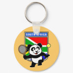 This adorable little panda loves to get out on the court and hits some balls. Panda plays in front of a large flag of South Africa. This is a great design for anyone who loves to play tennis, watch tennis or just loves cute pandas.
