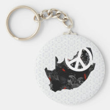 South Africa Trendy Peace Sign with South African Keychain