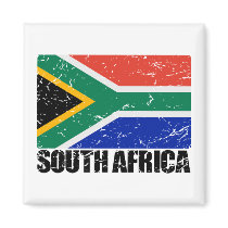 South Africa Vintage Flag magnets