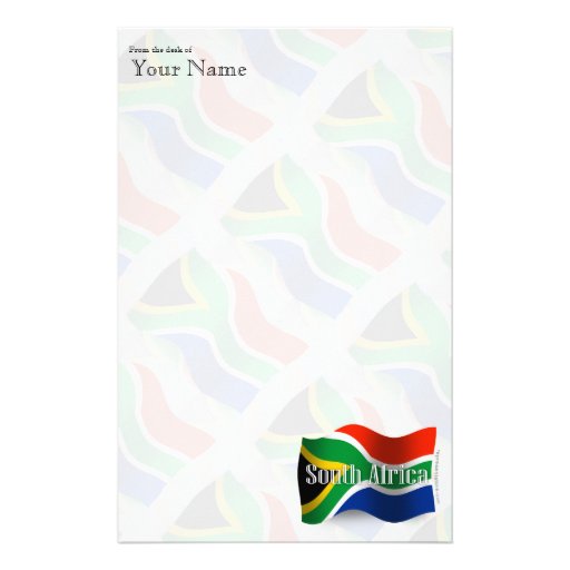 South Africa Waving Flag Stationery Zazzle