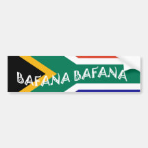 SOUTH AFRICAN BAFANA FLAG BUMPER STICKERS