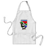 This cute little panda is ready to play for the South African team! Panda holds a bat and is about to swing at the ball. Great for fans of the South Africa baseball team or South African baseball players.