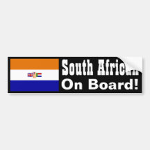 South African On Board! Bumper Stickers