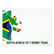 South African rugby invitations template