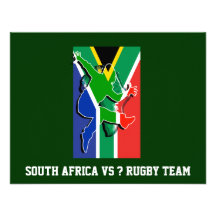 South African rugby invitations template