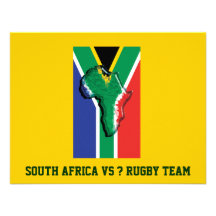 South African rugby invitations template