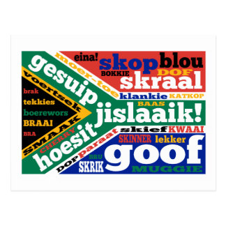 african south slang postcard colloquialisms gifts zazzle